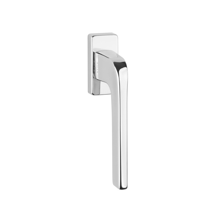 Klamka okienna STILE NAKA Q CP - chrom polerowany  .Waga netto 0,498kg  Kod EAN 5902249350944  Grubość rozety 12 mm  Kolekcja Simple  Kolor Chrom polerowany  Kształt rozety Prostokątna okienna  Producent ENGER  Marka STILE  Materiał Aluminium