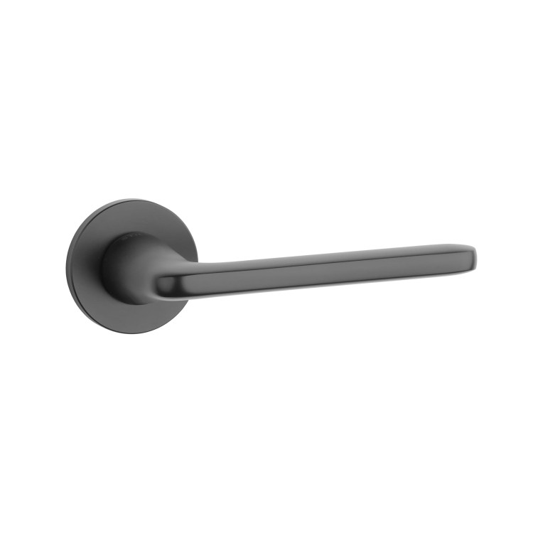 Klamka STILE UTA ROZETA R SLIM 7MM BLACK - czarny matowy