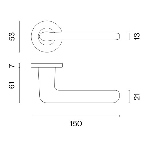 Klamka STILE UTA ROZETA R SLIM 7MM MSN - nikiel .Grubość Rozety  7 mm  Kolor  Nikiel  Rozmiar  FI 53  Szyld  Okrągły  Marka  STILE  Producent  ENGER  Klamka wewnętrzna