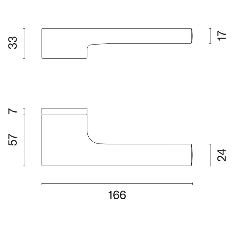 Klamka APRILE LUPINA ROZETA RTH SLIM 7MM LC - chrom polerowany