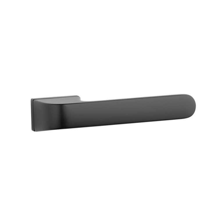 Klamka APRILE PLUMERIA ROZETA RTH SLIM 7MM BK - czarny matowy