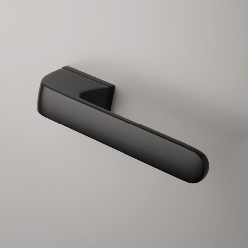 Klamka APRILE PLUMERIA ROZETA RTH SLIM 7MM BK - czarny matowy