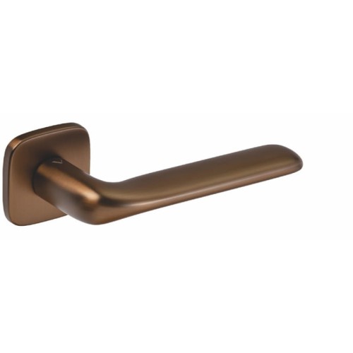 Klamka Flat Brąz-Satyna VDS – Designerska Klamka Premium na Rozecie Kwadratowej R82F Slim 6 mm