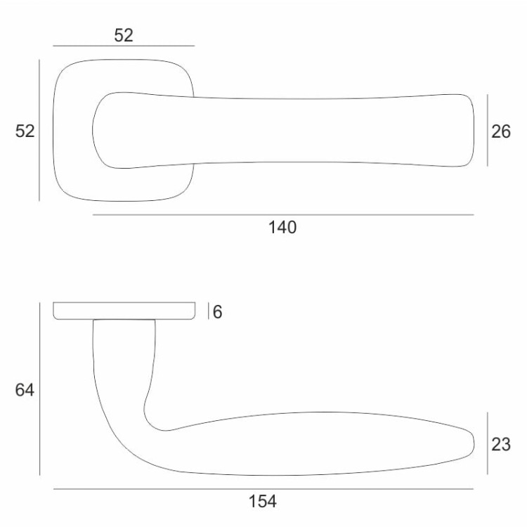 Klamka   Fold czarny bdr -Klasa 4, co oznacza, że klamka może być montowana w miejscach użyteczności publicznej, takich jak szkoły, sądy czy biurowce  szyld 52 mm x 52 mm