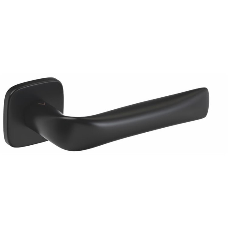 Klamka   Fold czarny bdr -Klasa 4, co oznacza, że klamka może być montowana w miejscach użyteczności publicznej, takich jak szkoły, sądy czy biurowce  szyld 52 mm x 52 mm