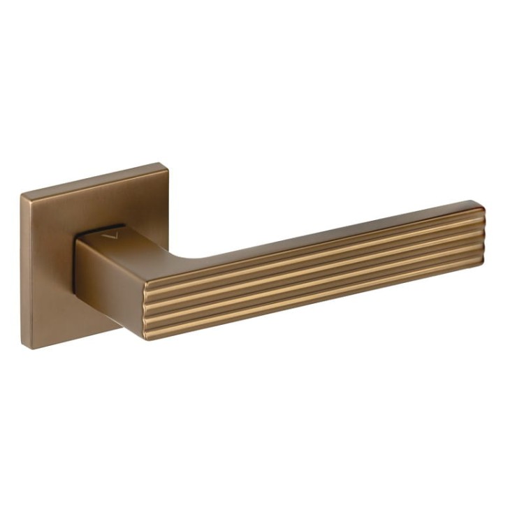 Klamka VDS Felice Fit Brąz-Satyna BDR – nowoczesna klamka premium na kwadratowej rozecie | Klasa 4