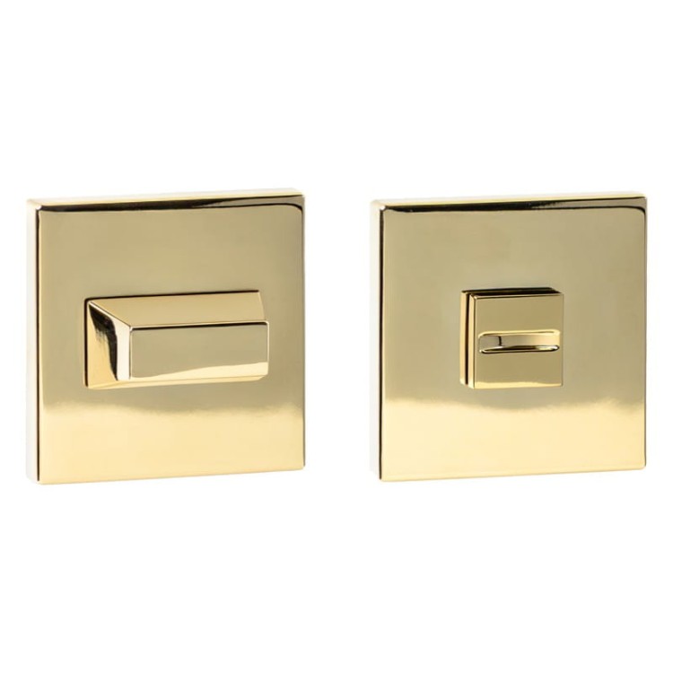 Rozeta R67F Slim złoty WC  Grubość szyldu tylko 6 mm.
