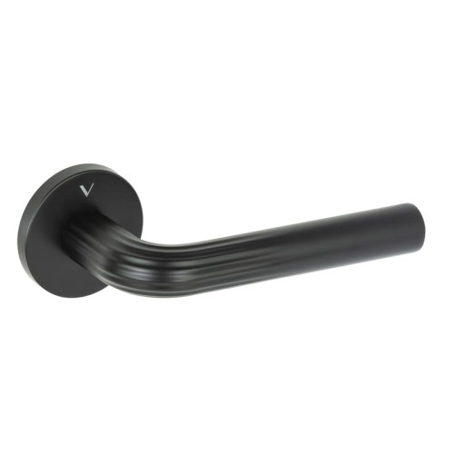Klamka VDS Frella Fit Czarna R68F – nowoczesna klamka premium do drzwi wewnętrznych | Klasa 4 | Czarna