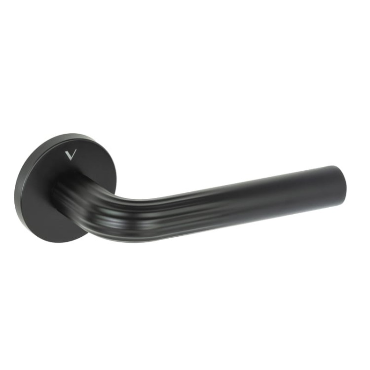 Klamka VDS Frella Fit Czarna R68F – nowoczesna klamka premium do drzwi wewnętrznych | Klasa 4 | Czarna