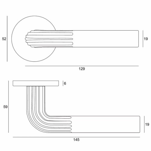 FRELLA_FIT  Producent: VDS Typ: Klamka na okrągłej rozecie Średnica rozety: 52 mm Grubość rozety: 6 mm Zastosowanie: Drzwi wewnętrzne
