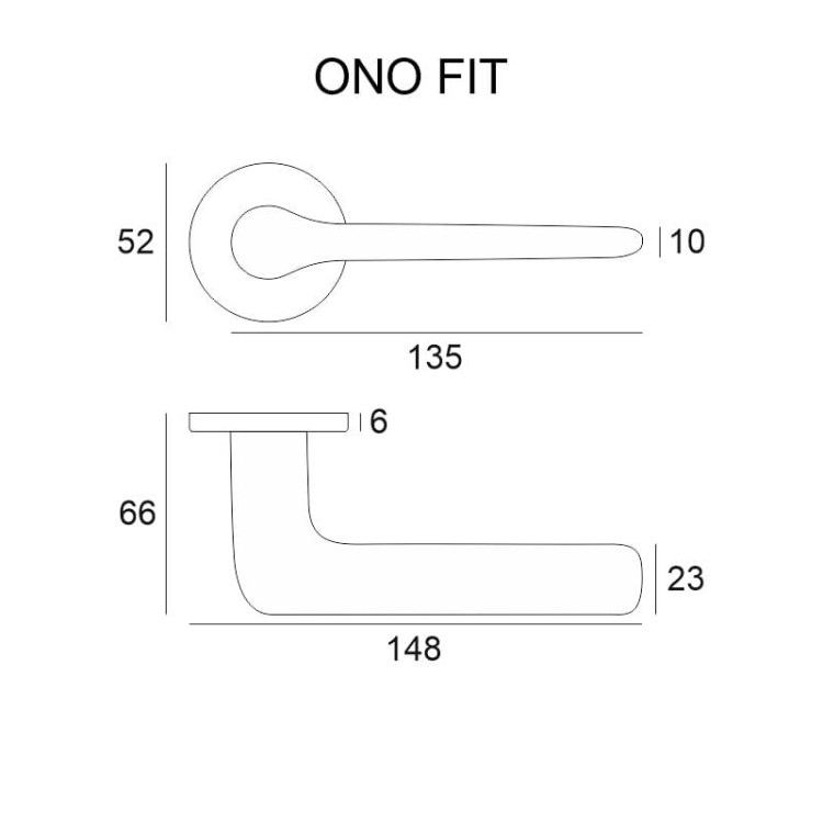 Producent: VDS Typ: Klamka na okrągłej rozecie Średnica rozety: 52 mm Grubość rozety: 6 mm Zastosowanie: Drzwi wewnętrzne