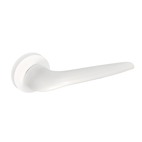 Klamka Julia biała -Klasa 4, co oznacza, że klamka może być montowana w miejscach użyteczności publicznej, takich jak szkoły, sądy czy biurowce