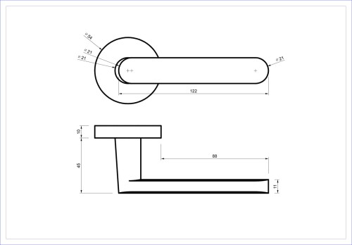 Klamka wewnętrzna SANTIA Klamka SANTIA na rozecie okrągłej – Biała | SABIO.cechy:  łatwy system montażowy śruby przelotowe szyld fi 54 mm kolor: Biały