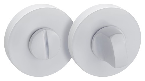 Szyld C WC biały – BLITZ .Specyfikacja produktu:  Model: BSCBIWC  Typ: Szyld dolny WC  Kolor: biały  Zastosowanie: do drzwi wewnętrznych   Kształt: okrągły fi 54 mm