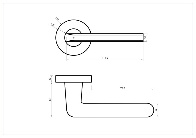 Klamka wewnętrzna VENA Klamka VENA biała na rozecie okrągłej .Specyfikacja produktu:  Model: VEBIO  Kolor: biały   Typ rozety: okrągła fi 54 mm  Zastosowanie: do drzwi wewnętrznych