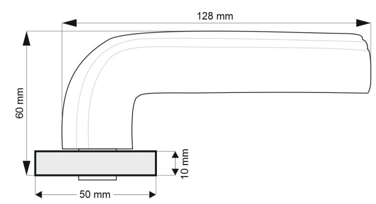 Klamka drzwiowa KD Atena R13 nikiel-satyna – nowoczesna elegancja do Twojego wnętrza