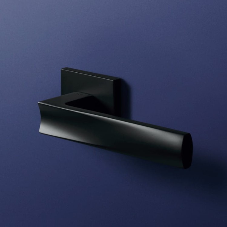 Klamka KDA Euforio R67 czarna – rozeta 52×52 mm