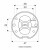 Klamka KDA Euforio R67 czarna – rozeta 52×52 mm