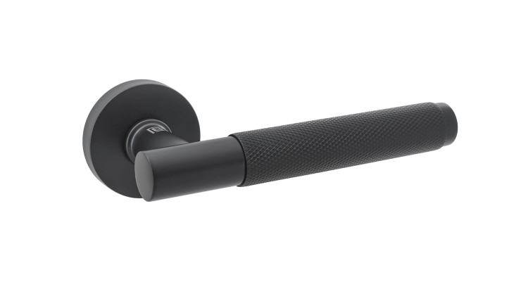 Klamka ANYA rozeta okrągła czarna BLITZ .Typ: Klamka na rozecie okrągłej    Kolor: Czarny     Producent: BLITZ    Materiał: Aluminium     Powłoka: trwała, odporna na zarysowania