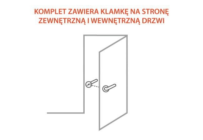 Klamka drzwiowa GAMAR DIANA (ST-27) antracyt 72 WB