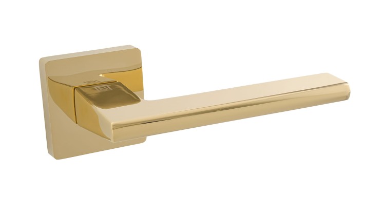 Klamka GIZA rozeta kwadratowa mosiądz PVD BLITZ