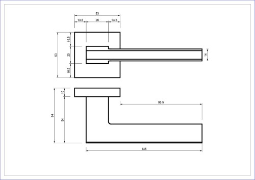 Klamka GIZA rozeta kwadratowa mosiądz PVD BLITZ