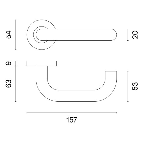 Klamka STERK OVAL 1704 F5 - czarny matowy