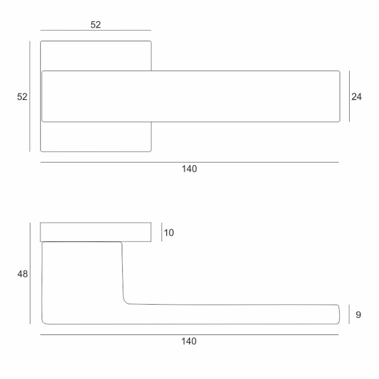 Klamka TotalQ rozeta kwadratowa R67 chrom satyna-Klasa 4, co oznacza, że klamka może być montowana w miejscach użyteczności publicznej, takich jak szkoły, sądy czy biurowce
