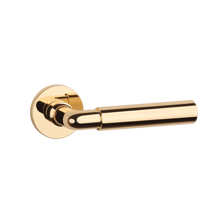 Klamka APRILE FICARIA ROZETA R SLIM 7MM LG - złoty polerowany