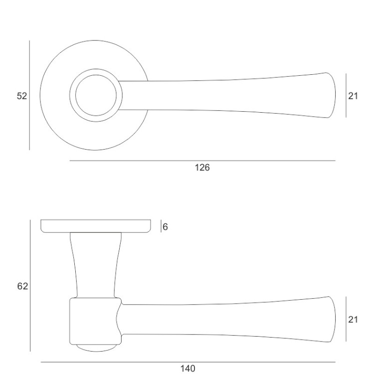 Klamka Madlen Fit brąz-satyna
