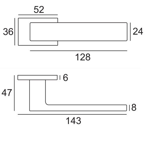 Klamka Stark Fit R76F czarny