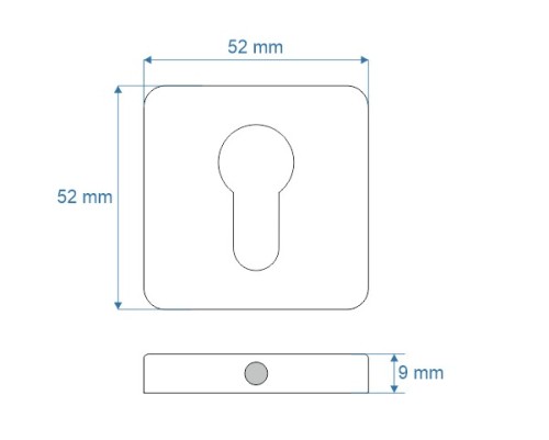 Rozeta R71 chrom szczotkowany