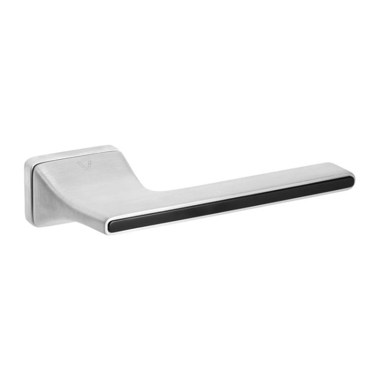 Klamka Luca Insert chrom szczotkowany/czarny