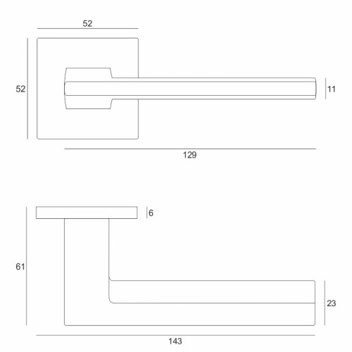 Klamka Cruz Fit czarny  -Klasa 4, co oznacza, że klamka może być montowana w miejscach użyteczności publicznej, takich jak szkoły, sądy czy biurowce