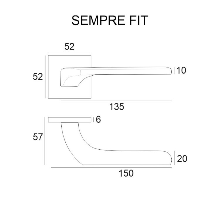 Klamka Sempre Fit czarny -Klasa 4, co oznacza, że klamka może być montowana w miejscach użyteczności publicznej, takich jak szkoły, sądy czy biurowce