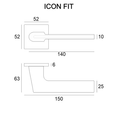 Klamka Icon Fit chrom szczotkowany- Klasa 4, co oznacza, że klamka może być montowana w miejscach użyteczności publicznej, takich jak szkoły, sądy czy biurowce