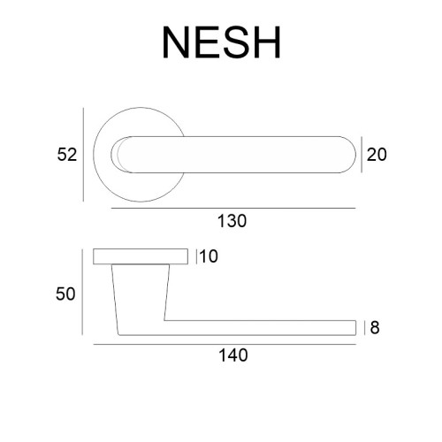 Klamka Nesh czarny-Klasa 4, co oznacza, że klamka może być montowana w miejscach użyteczności publicznej, takich jak szkoły, sądy czy biurowce