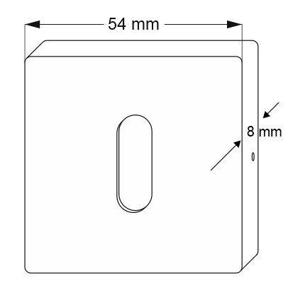 Rozeta kwadratowa R9 stal nierdzewna klucz