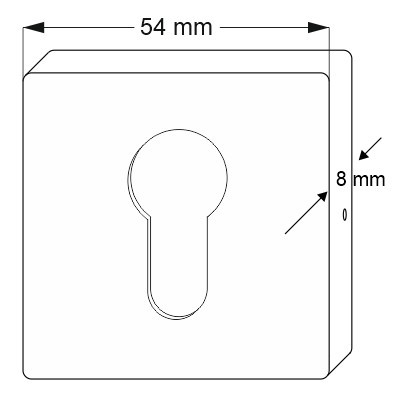 Rozeta kwadratowa R9 stal nierdzewna wkładka