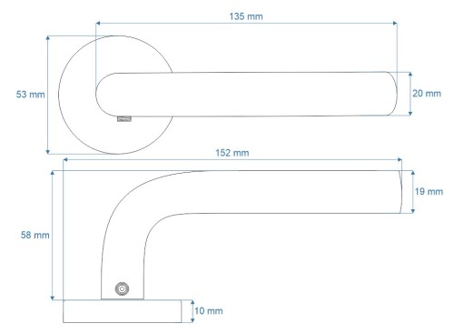 Klamka Caprix stal nierdzewna