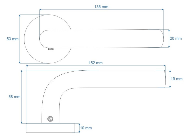 Klamka Caprix stal nierdzewna