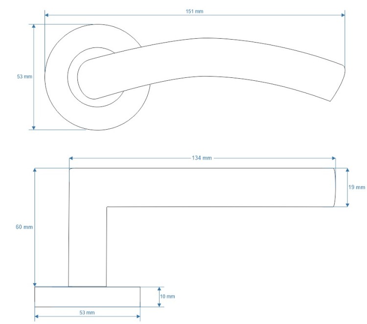 Klamka Nerix stal nierdzewna