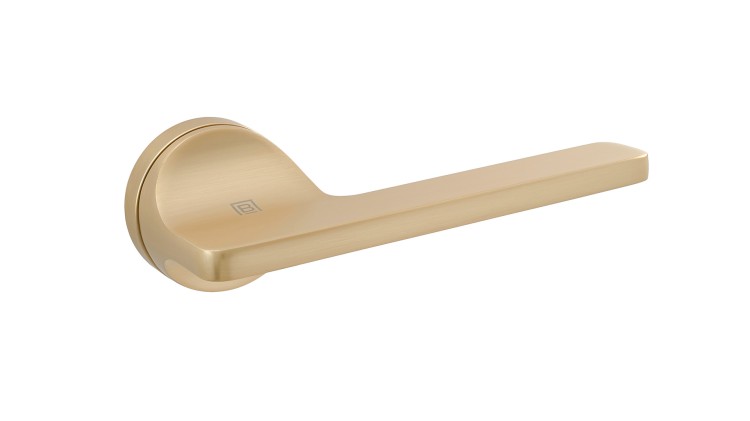 Klamka BREMA rozeta okrągła satyna mosiądz BLITZ