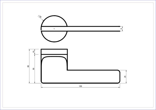 Klamka BREMA rozeta okrągła satyna mosiądz BLITZ