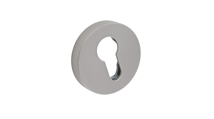 Szyld E okrągły na wkład nikiel mat BLITZ