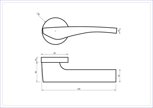 Klamka EMMA rozeta okrągła nikiel mat BLITZ