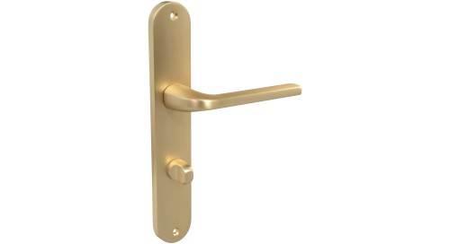 Klamka AURETTA 72 WC Satyna Mosiądz BLITZ – Designerska Klamka Premium do Łazienki i WC