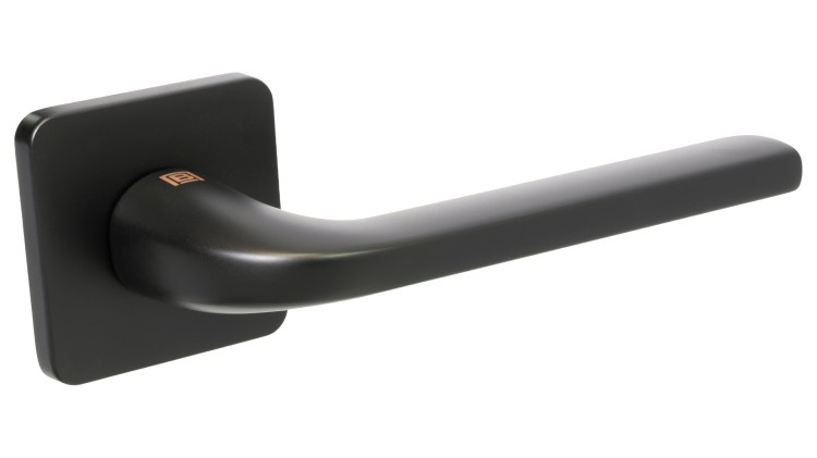 Klamka AURETTA SLIM rozeta kwadrat czarny BLITZ