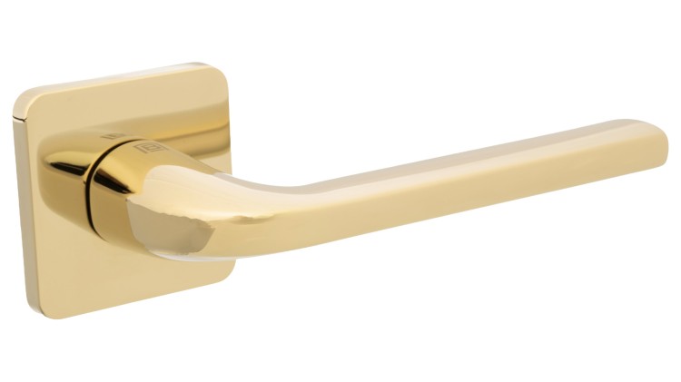 Klamka AURETTA SLIM rozeta kwadrat mosiądz PVD BLITZ