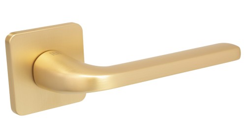 Klamka AURETTA SLIM rozeta kwadrat satyna mosiądz BLITZ